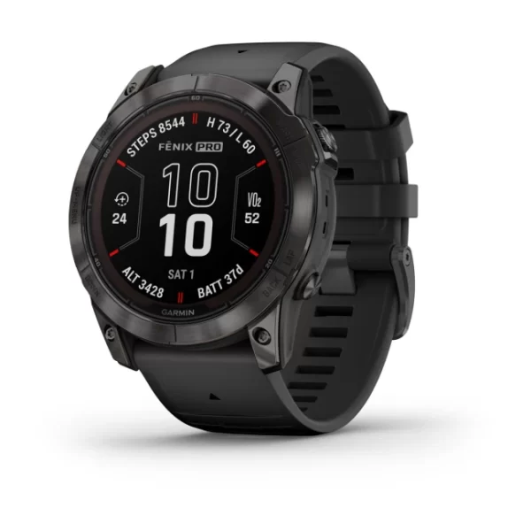 fenix 7X Pro – Sapphire Solar Edition Carbon Grey DLC Titanium with Black Band