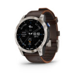 D2™ Mach 1 Black Smartwatch with Leather Band - Image 3