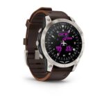 D2™ Mach 1 Black Smartwatch with Leather Band