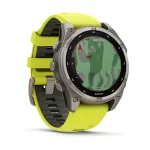 fēnix® 8 – 47 mm, Solar, Sapphire, Titanium with Amp yellow/graphite silicone band - Image 3