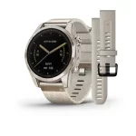 epix™ Pro (Gen 2) – Sapphire Edition | 42 mm Soft Gold with Cream Heathered Nylon Band