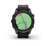 fēnix® 7S Pro – Sapphire Solar Edition Carbon Grey DLC Titanium with Black Band - Image 3