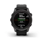 fēnix® 7S Pro – Sapphire Solar Edition Carbon Grey DLC Titanium with Black Band - Image 4