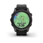 fēnix® 7S Pro – Sapphire Solar Edition Carbon Grey DLC Titanium with Black Band - Image 6