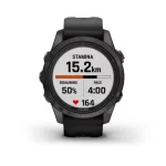 fēnix® 7S Pro – Sapphire Solar Edition Carbon Grey DLC Titanium with Black Band - Image 7