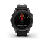 fēnix® 7S Pro – Sapphire Solar Edition Carbon Grey DLC Titanium with Black Band - Image 8