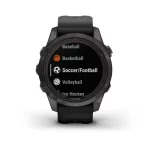 fēnix® 7S Pro – Sapphire Solar Edition Carbon Grey DLC Titanium with Black Band - Image 9