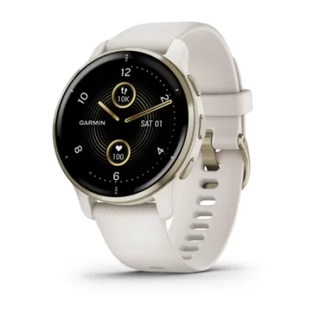 Venu® 2 Plus Cream Gold Stainless Steel Bezel With Ivory Case And Silicone Band