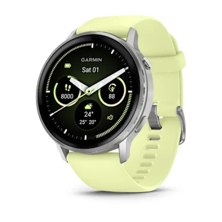 Venu® 4 - 45 mm Silver with Citron Silicone band