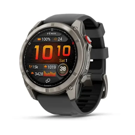 fēnix® 8 Pro – 51 mm, AMOLED Sapphire, Titanium with Graphite/black silicone band