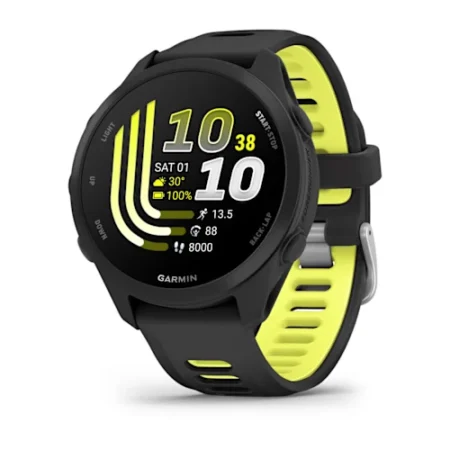 Forerunner® 170 Black with Black/Amp Yellow Band