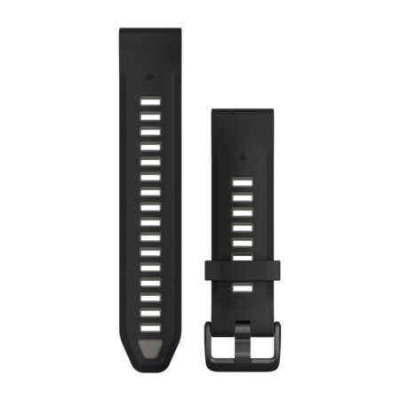 QuickFit 20 Watch Bands Black/Pebble Gray Silicone
