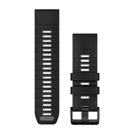 QuickFit 26 Watch Bands Black/Pebble Gray Silicone